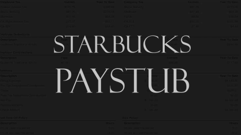 Starbucks Pay Stub