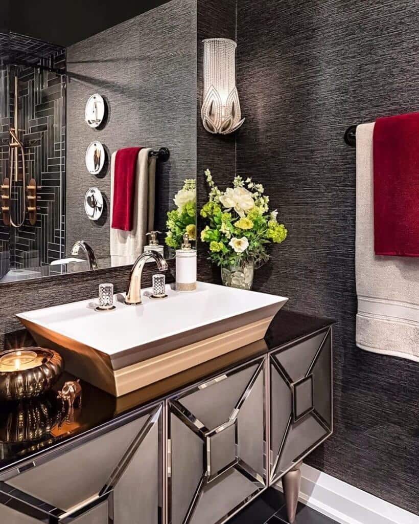 17 Small Bathroom Wallpaper Ideas to Add Vibrance to Your Space - starbmag