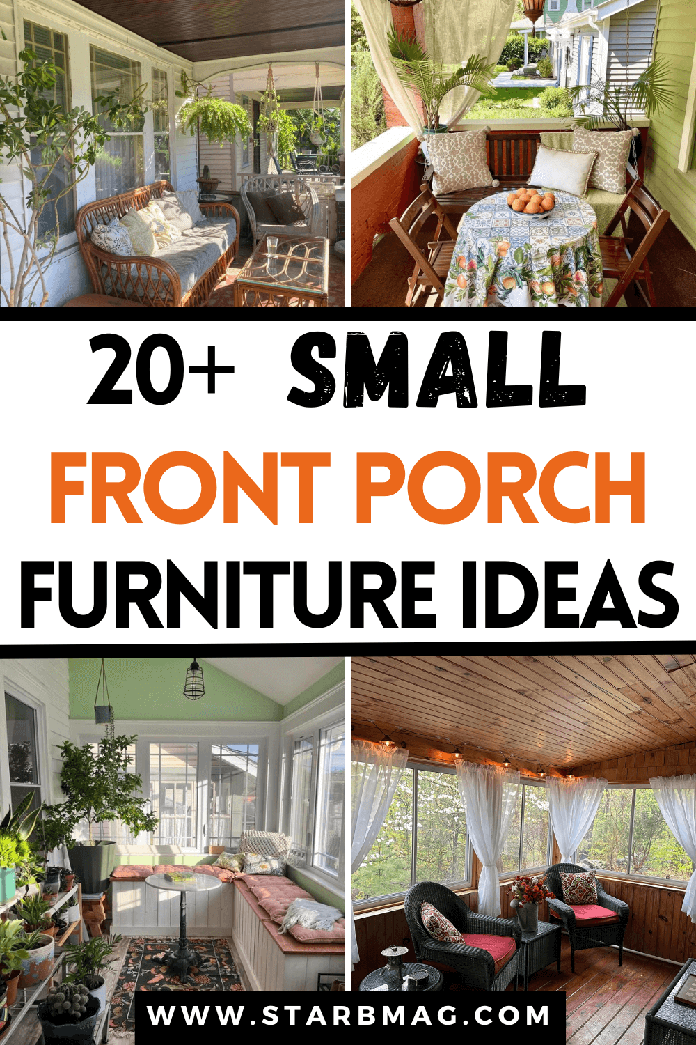 20 Small Front Porch Furniture Ideas That Make The Most Of The Tiniest ...